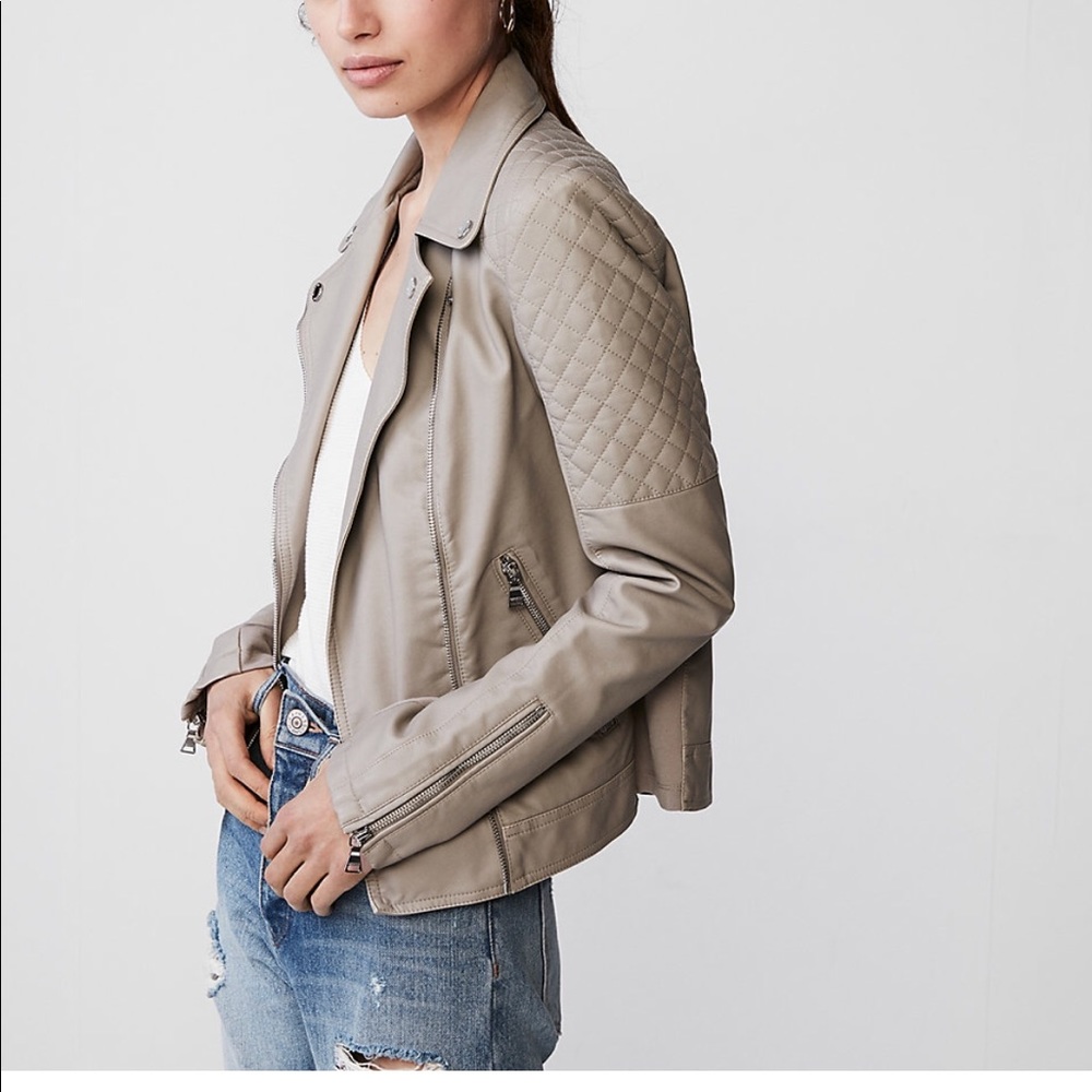 Minus The) Leather Quilted Moto Jacket